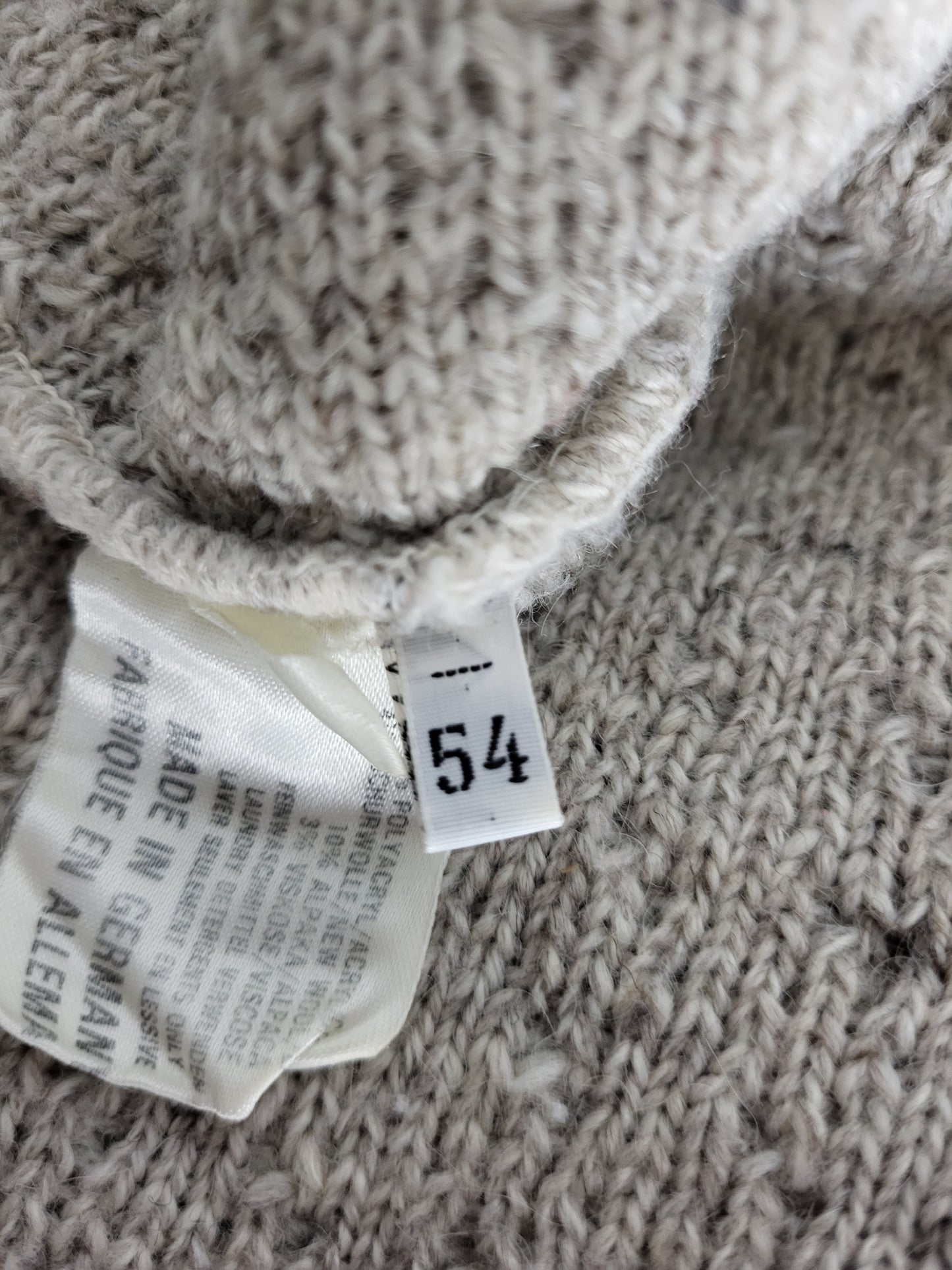 CARLO COLUCCI - VINTAGE PULLOVER - STRICKMUSTER - BEIGE/BRAUN - HERREN - XXL