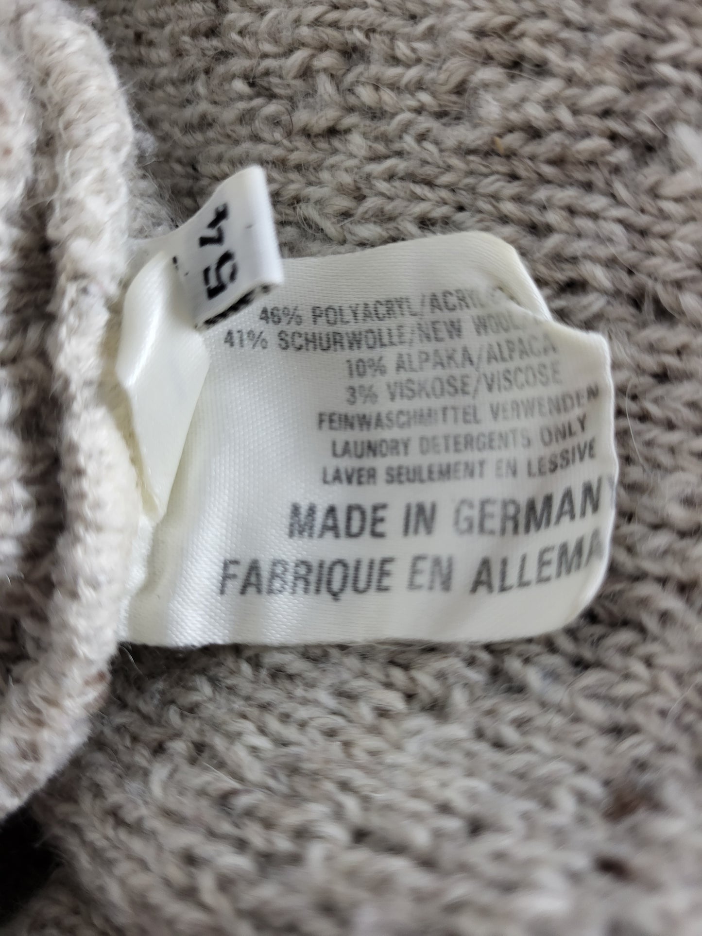 CARLO COLUCCI - VINTAGE PULLOVER - STRICKMUSTER - BEIGE/BRAUN - HERREN - XXL