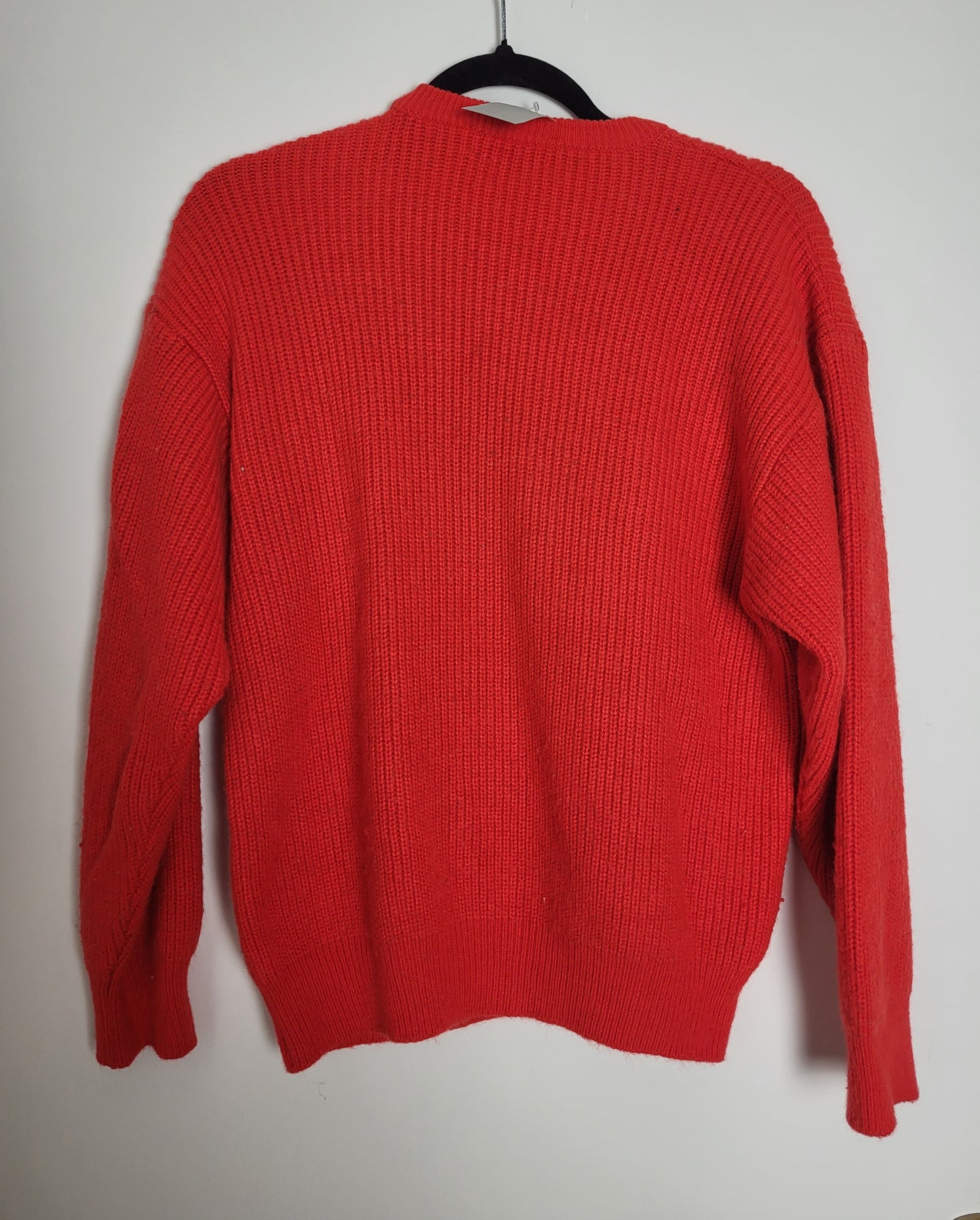 BURBERRY - Vintage Pullover - Muster Cricket - Rot - Herren - S