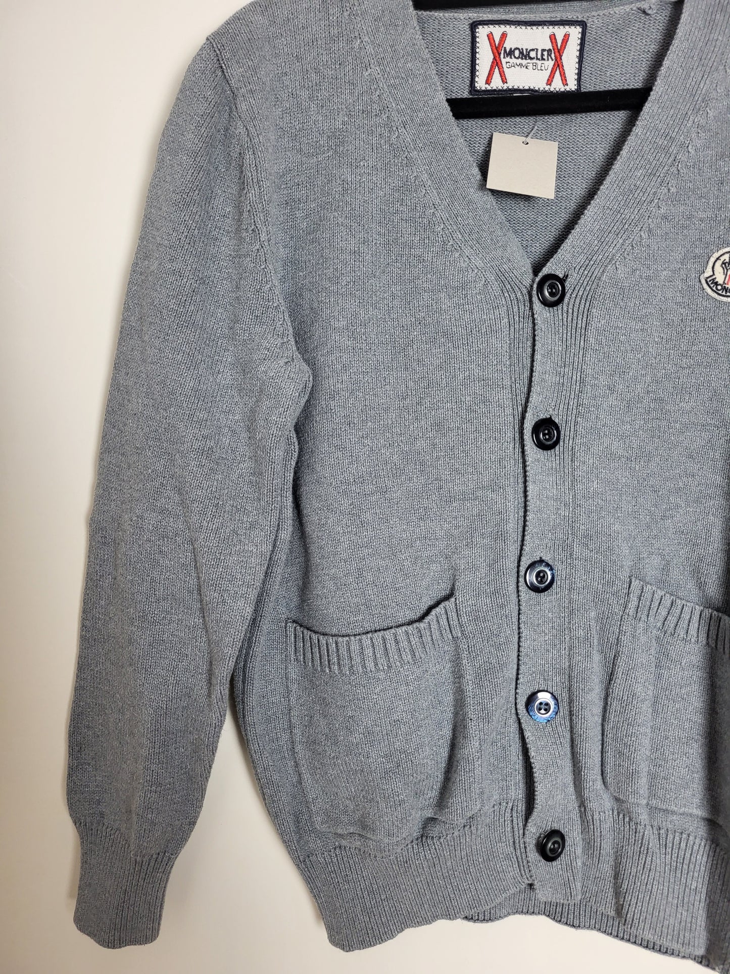 MONCLER - Vintage Cardigan / Pullover - Klassisch - Grau - Herren - M/L
