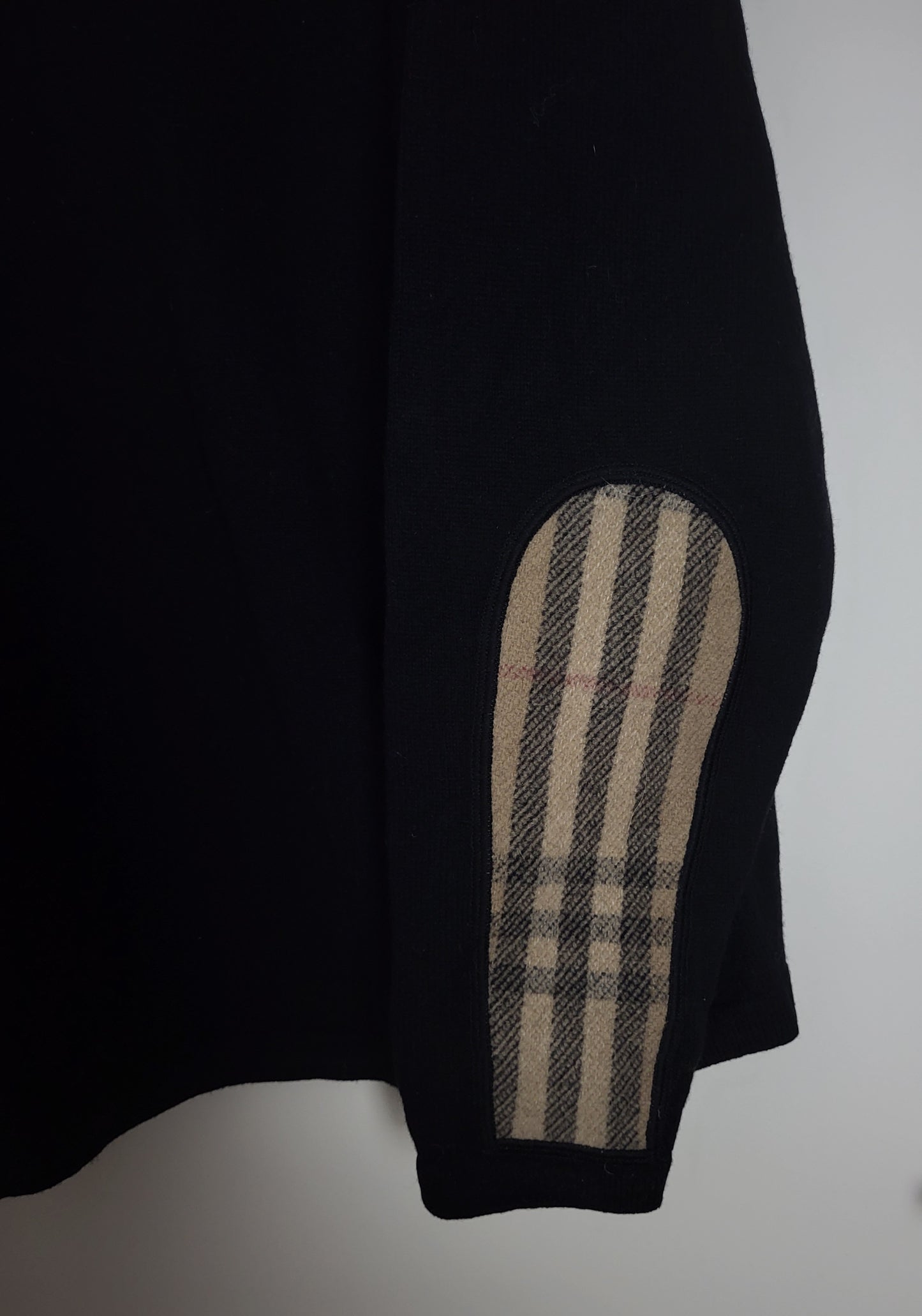BURBERRY - Vintage Pullover - Klassisch mit Tartan - Schwarz - Herren - XL