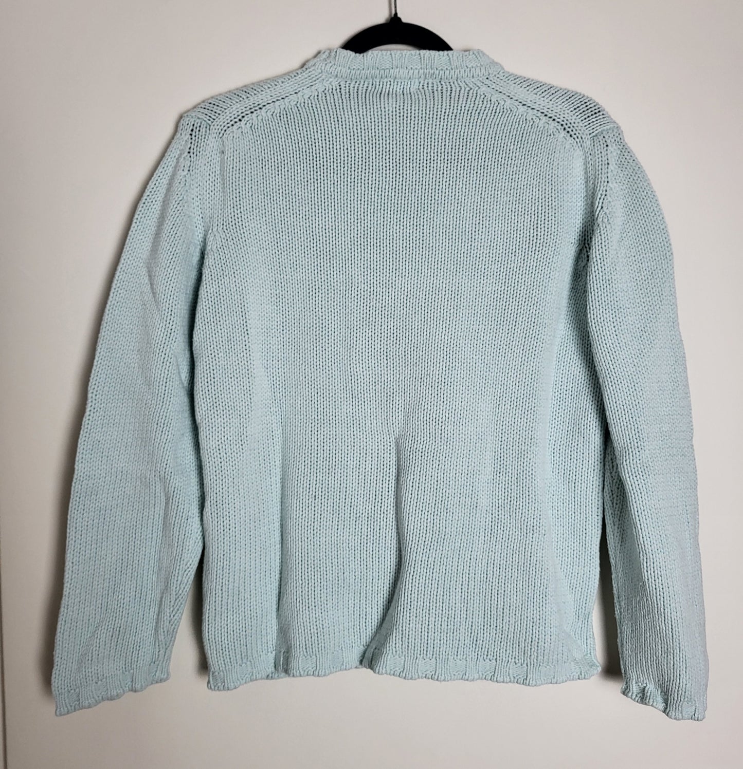 BURBERRY - Vintage Pullover - Klassisch mit Logo - Hellblau - Damen - M/L