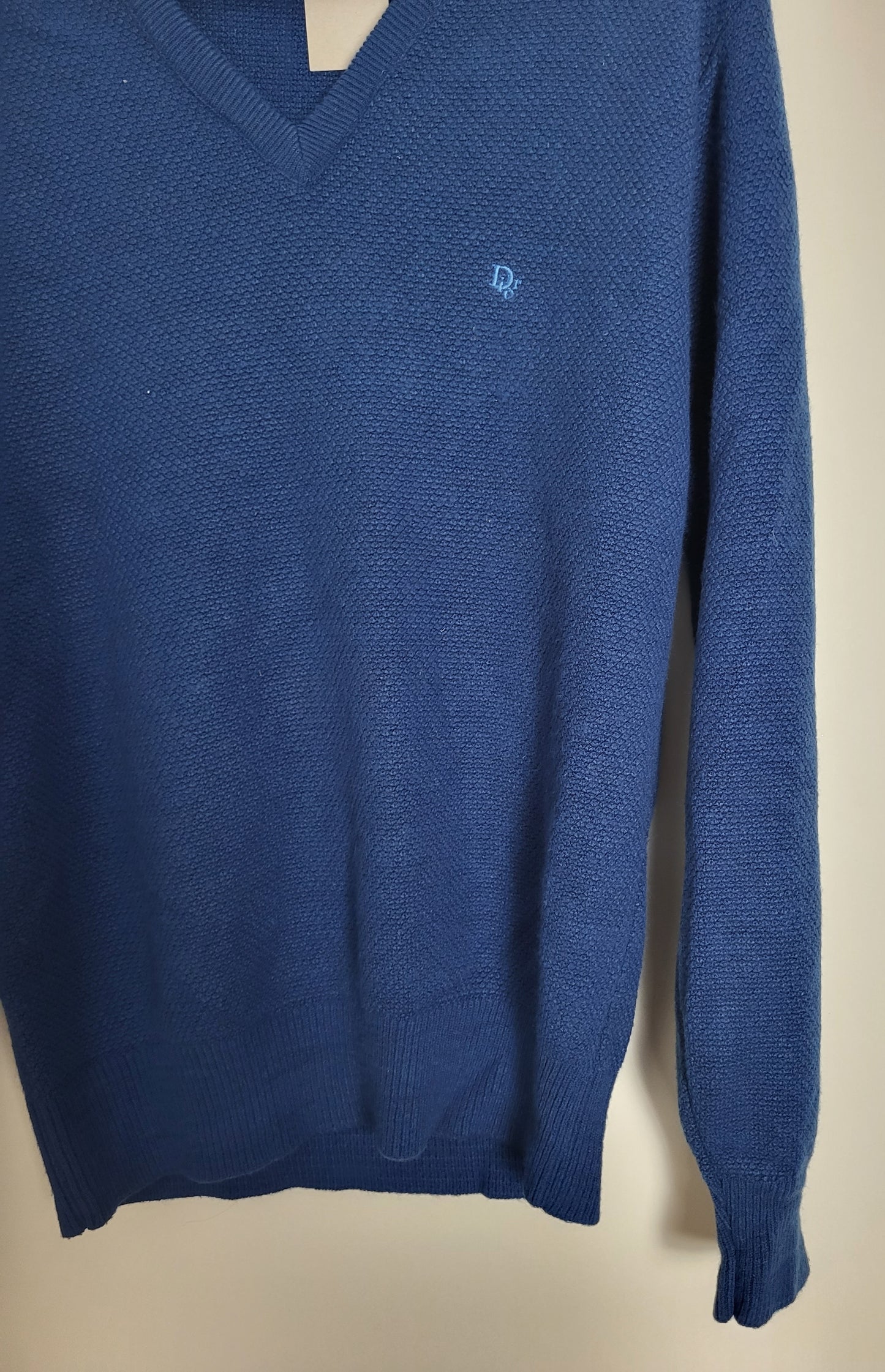 CHRISTIAN DIOR - Vintage Pullover - Klassisch - Blau - Herren - L
