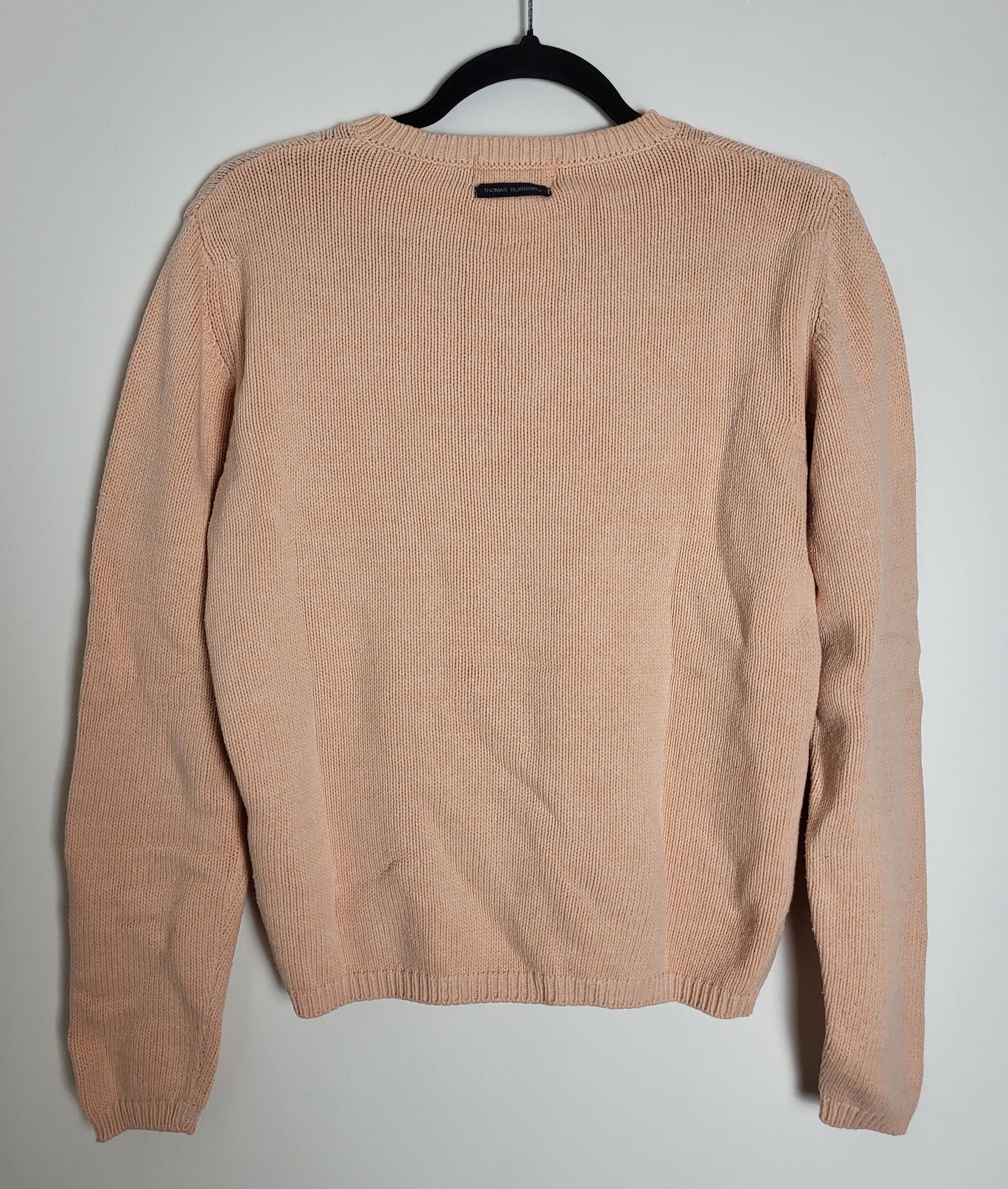 THOMAS BURBERRY - Vintage Pullover - Klassisch mit Logo - Lachs - Damen - M