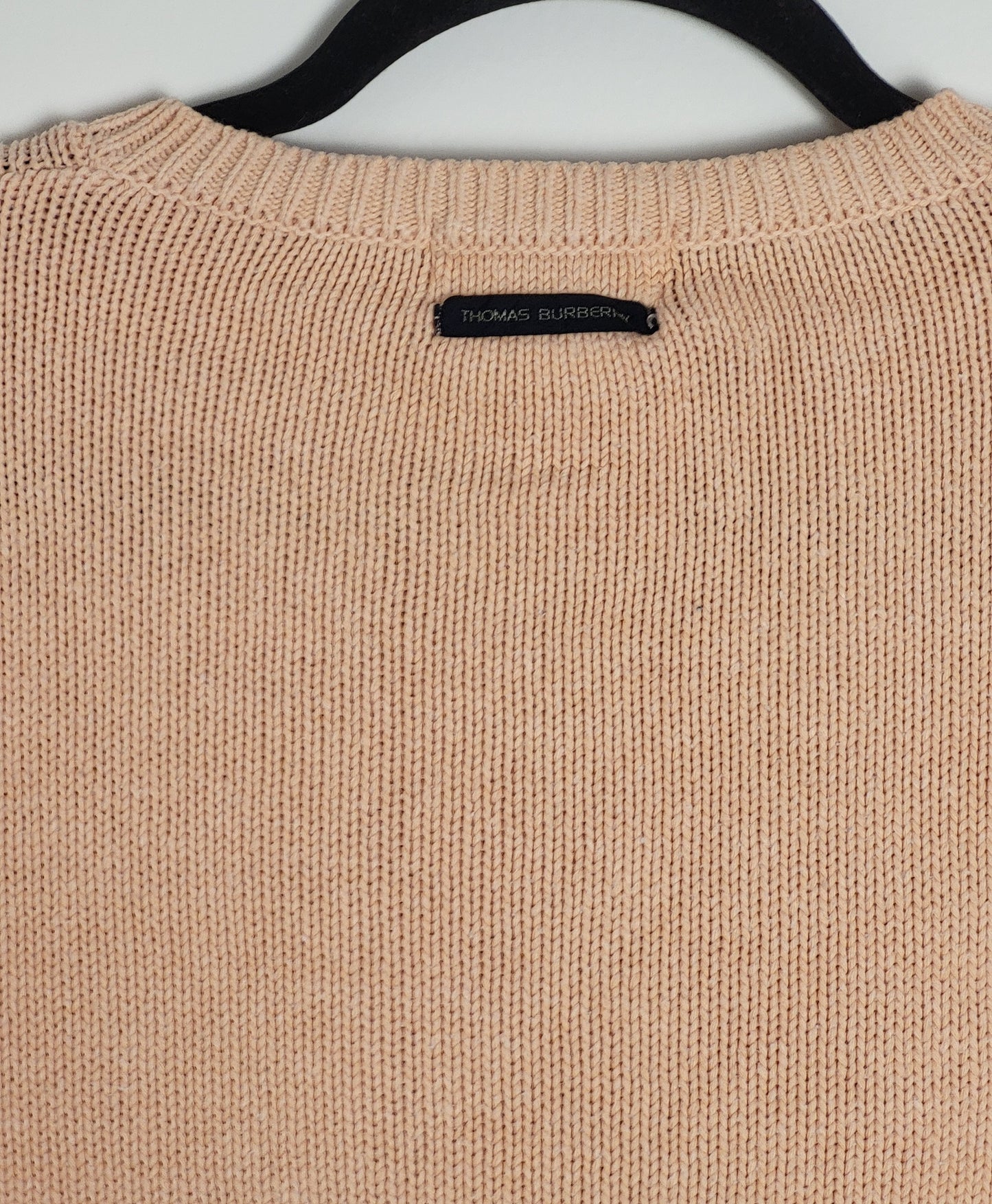 THOMAS BURBERRY - Vintage Pullover - Klassisch mit Logo - Lachs - Damen - M