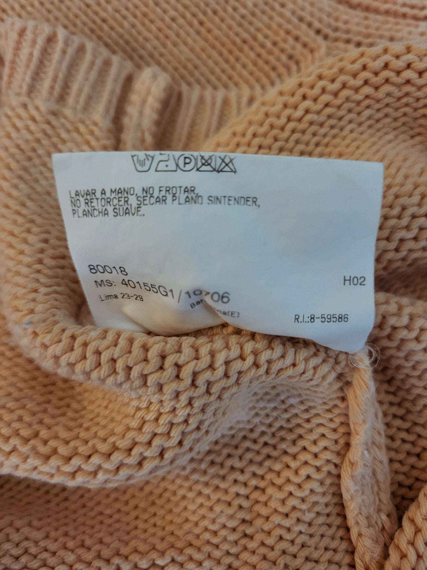 THOMAS BURBERRY - Vintage Pullover - Klassisch mit Logo - Lachs - Damen - M