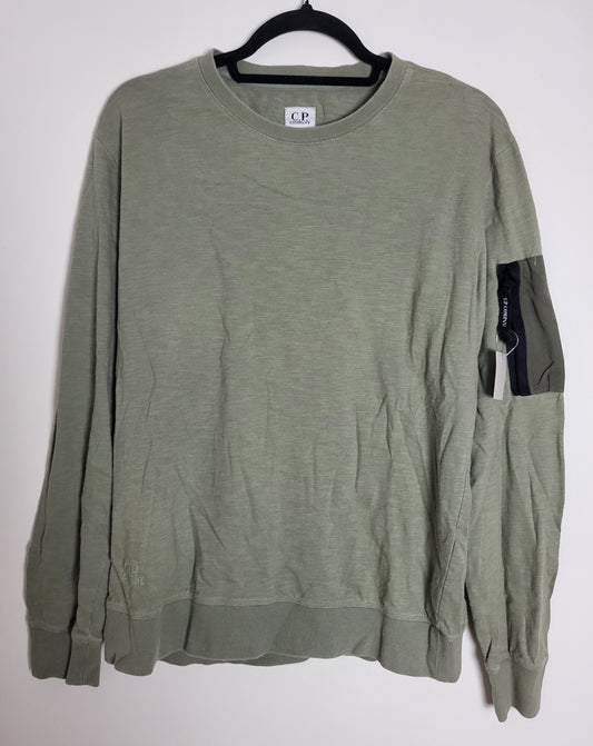 C.P. COMPANY - Vintage Pullover - Klassisch mit Tasche - Oliv - Herren - L