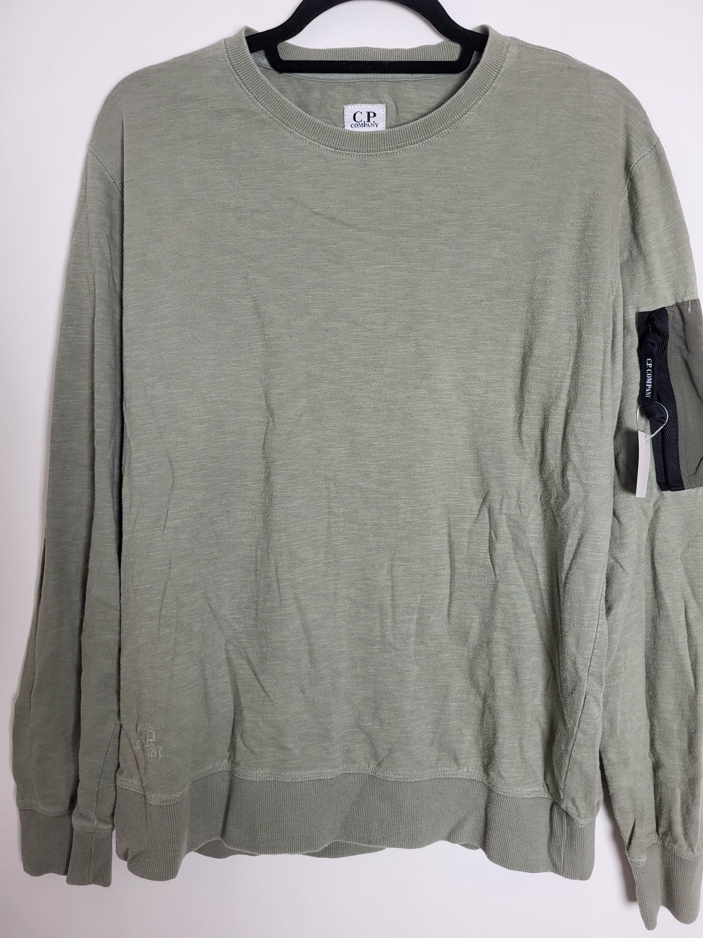 C.P. COMPANY - Vintage Pullover - Klassisch mit Tasche - Oliv - Herren - L