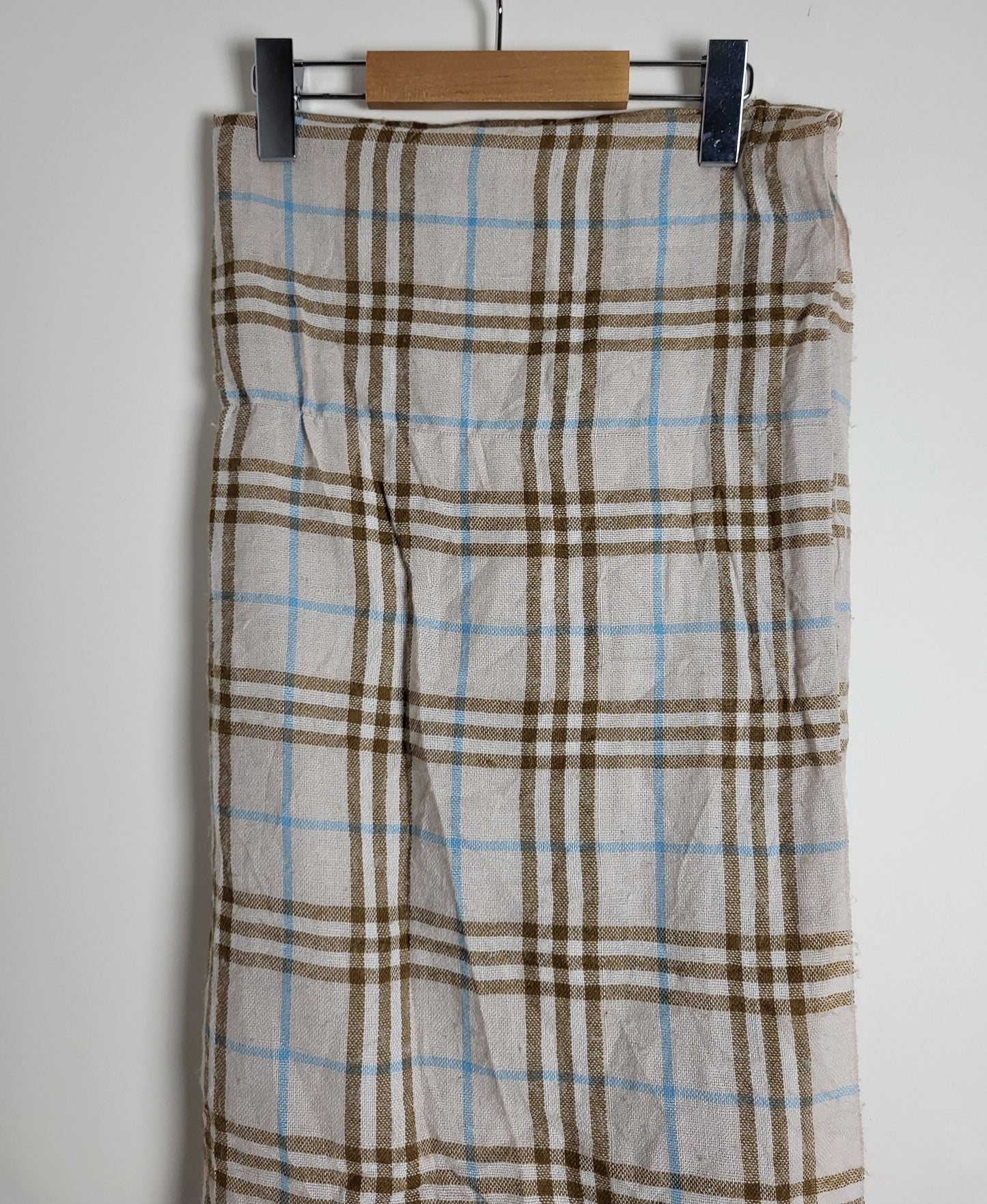 Burberry London - Vintage Schal / Tuch - Beige Tartan- Kaschmir - 160 x 70