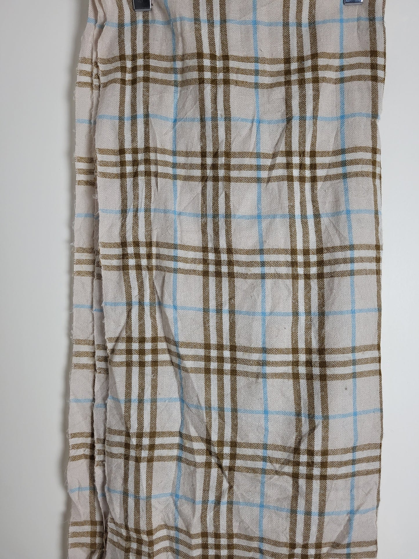 Burberry London - Vintage Schal / Tuch - Beige Tartan- Kaschmir - 160 x 70