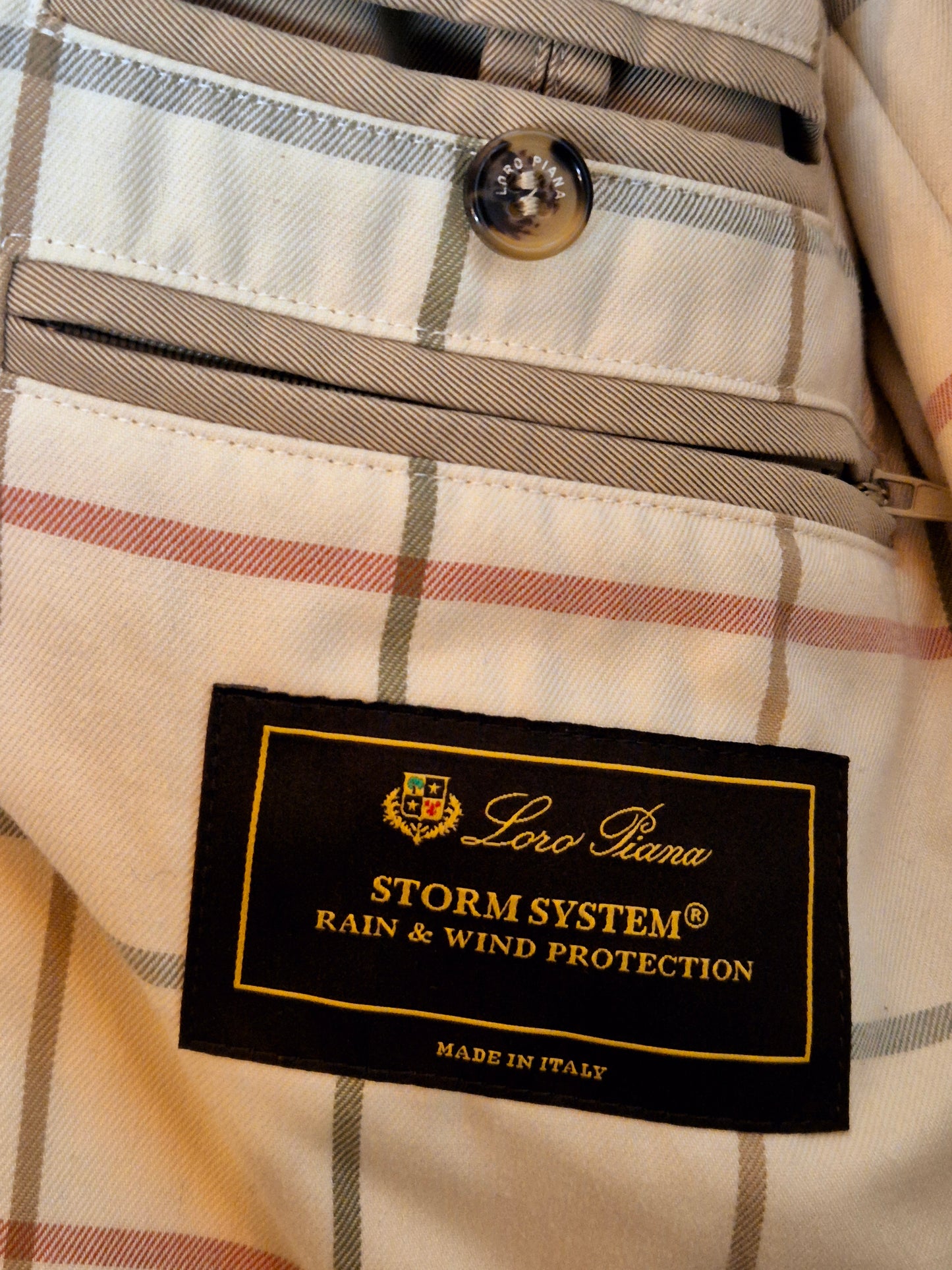 Loro Piana - Vintage Trenchcoat / Regenmantel - Beige - Gr. 50 / L