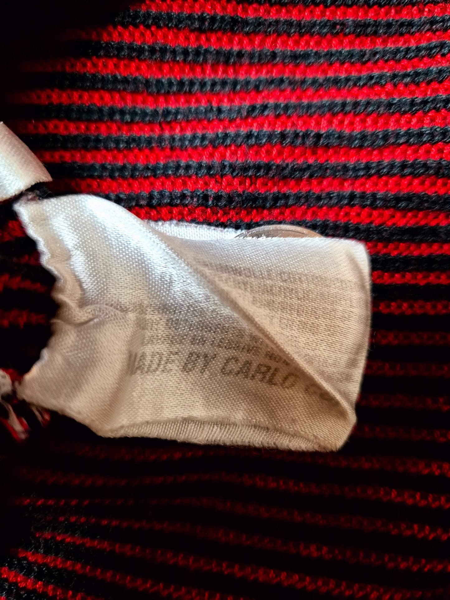 Original/Auth Carlo Colucci - Vintage Pullover - Rot/Schwarz - M/L (52)