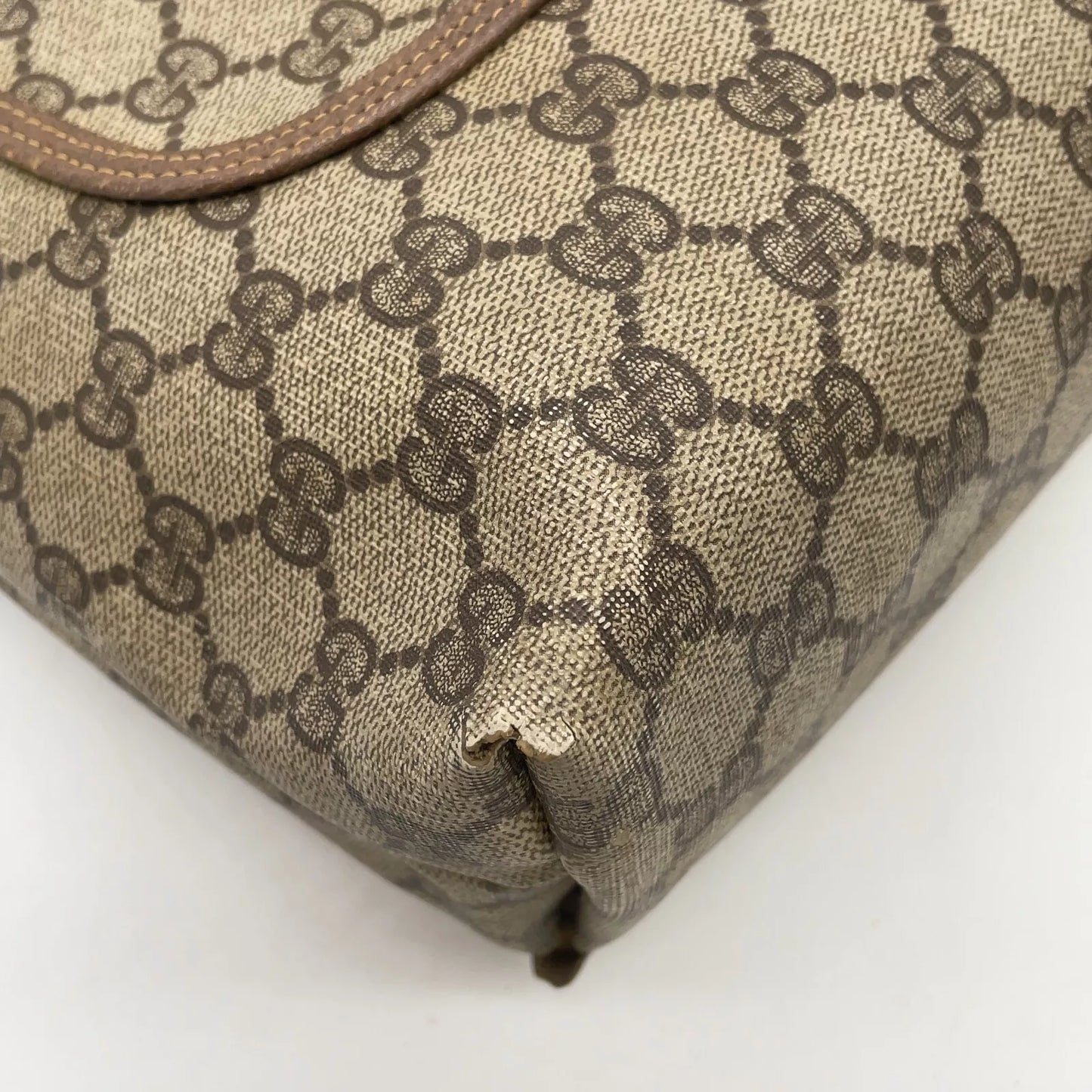 Original/Auth Gucci - Tote Bag Schultertasche - Klassisch - GG Canvas mit Leder