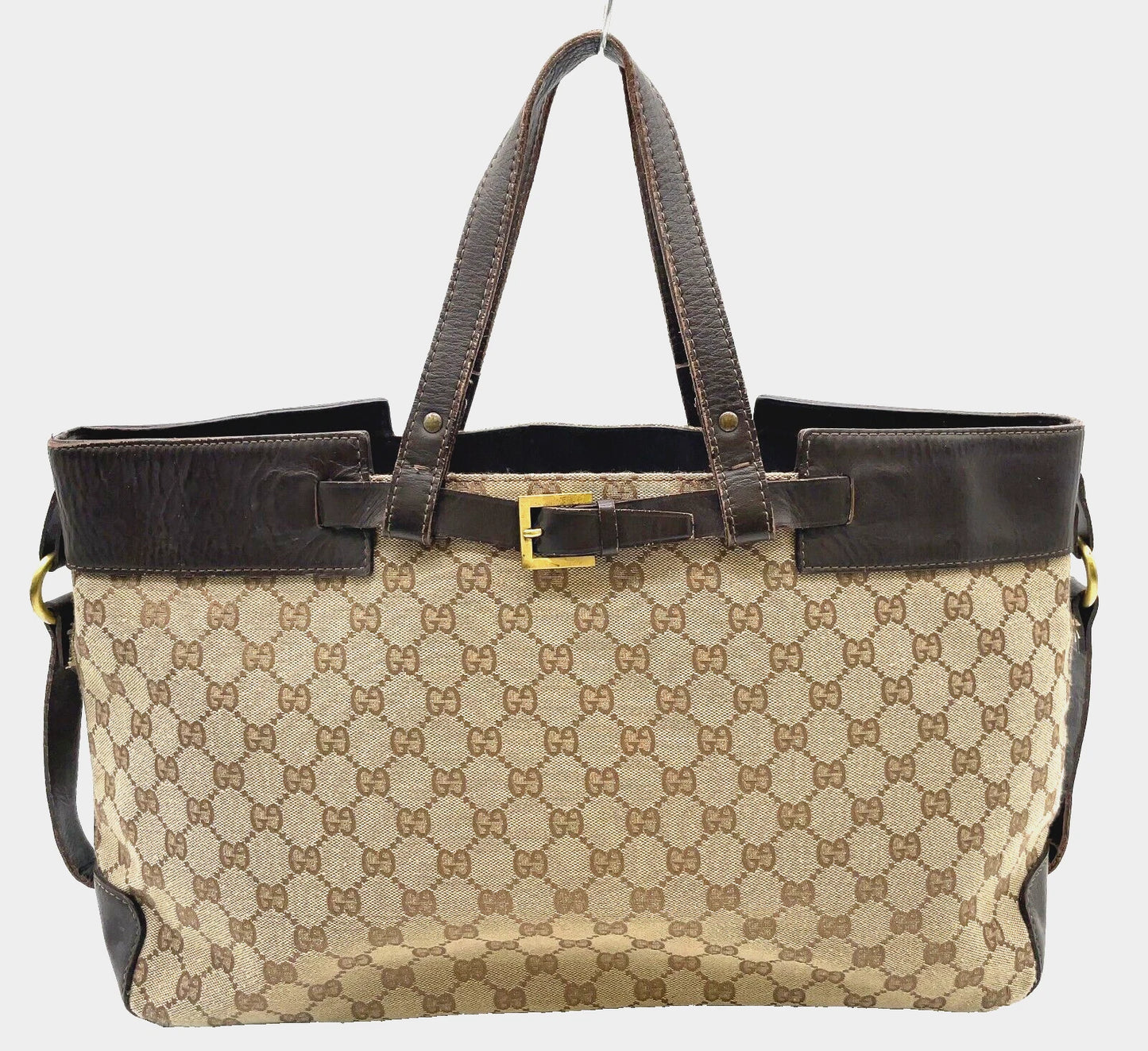 Original/Auth Gucci - Handtasche - Klassisch - GG Canvas mit Leder