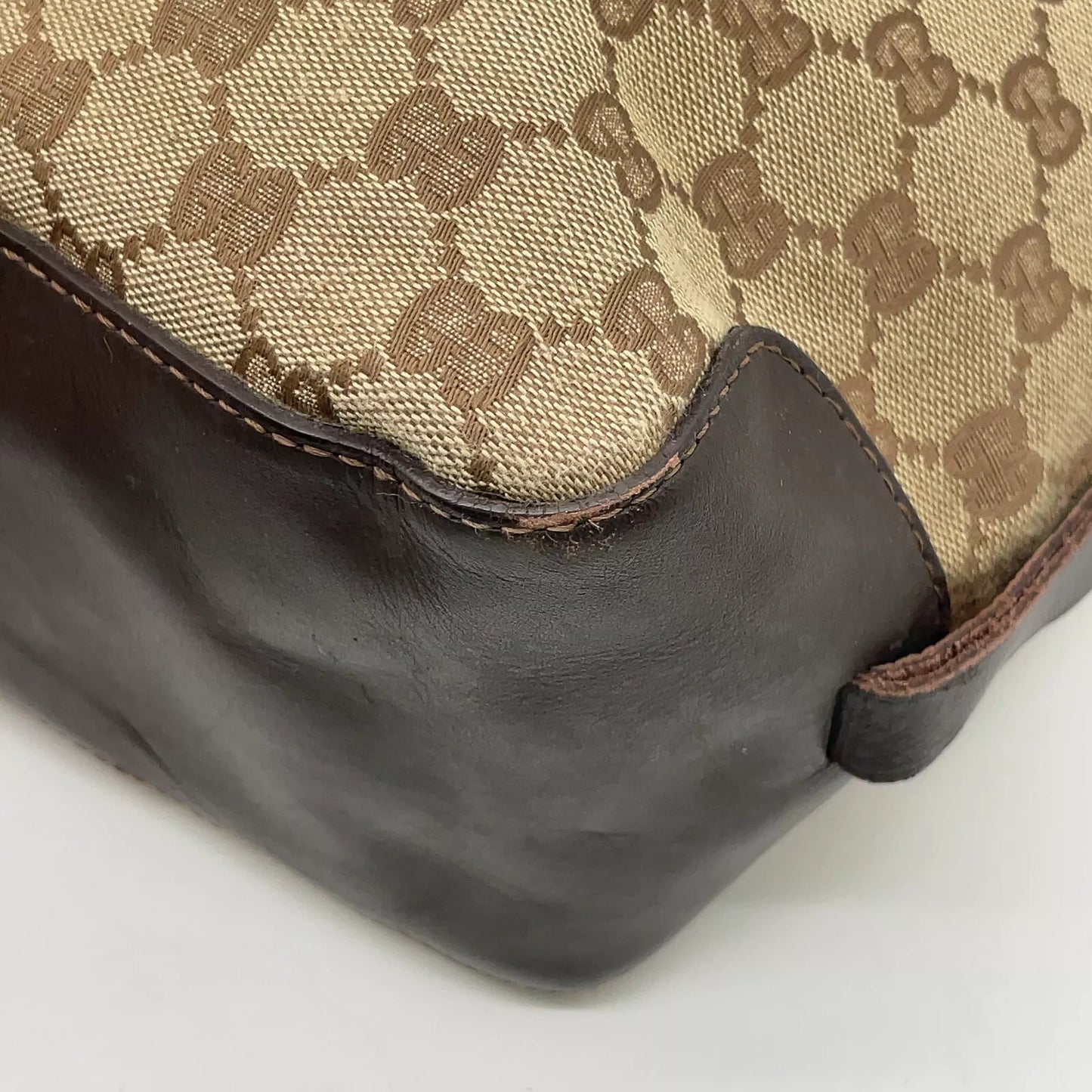 Original/Auth Gucci - Handtasche - Klassisch - GG Canvas mit Leder