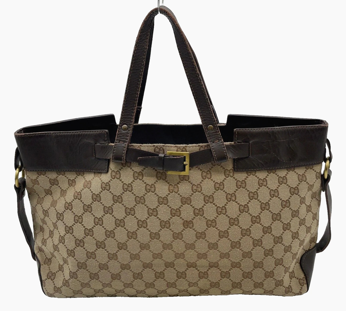 Original/Auth Gucci - Handtasche - Klassisch - GG Canvas mit Leder