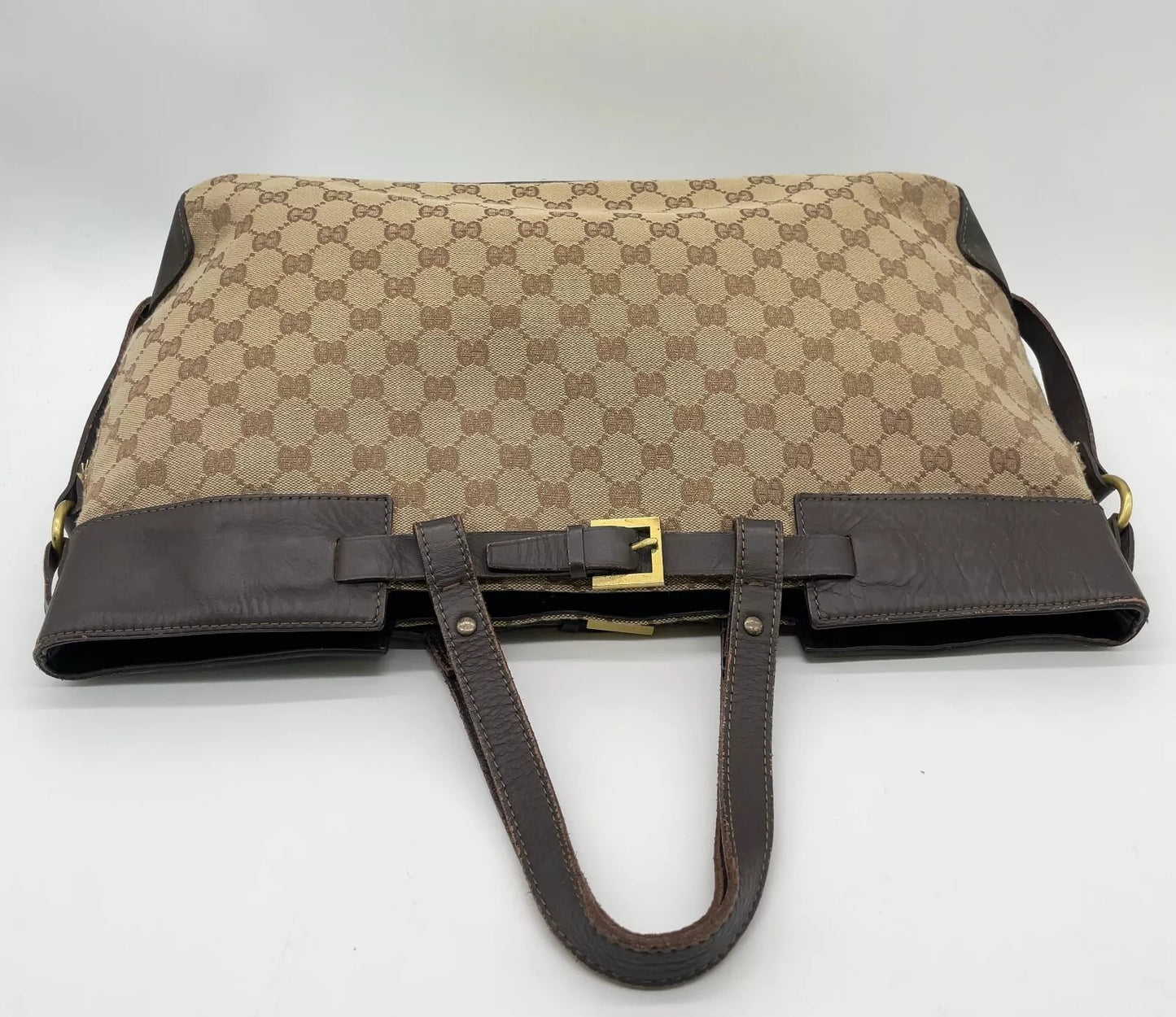 Original/Auth Gucci - Handtasche - Klassisch - GG Canvas mit Leder