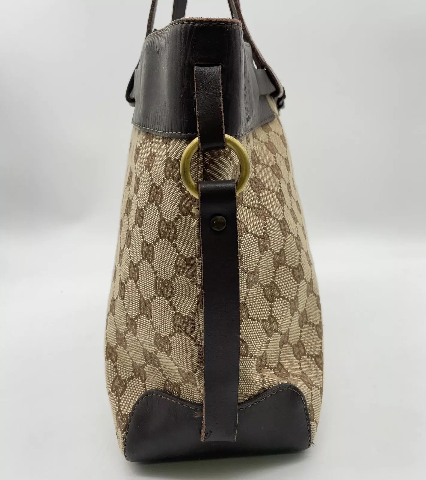 Original/Auth Gucci - Handtasche - Klassisch - GG Canvas mit Leder