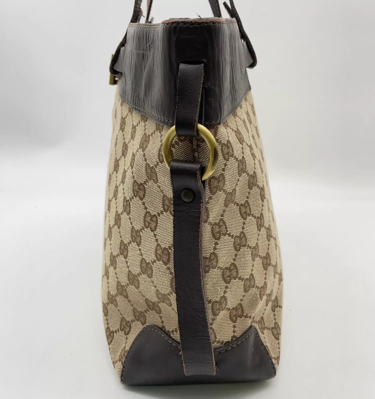 Original/Auth Gucci - Handtasche - Klassisch - GG Canvas mit Leder