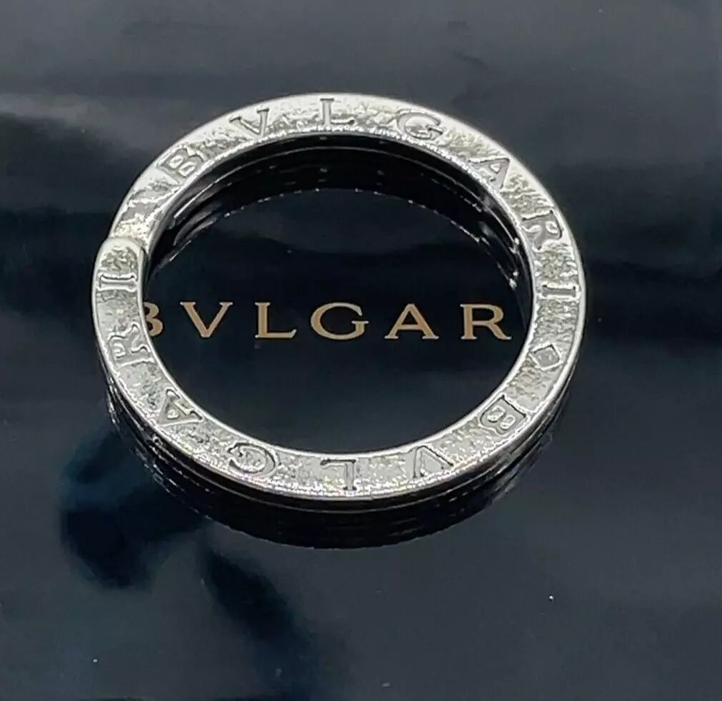 Original/Auth BVLGARI - Halskette Kettenanhänger Schlüsselring - 925 Silber mit Box