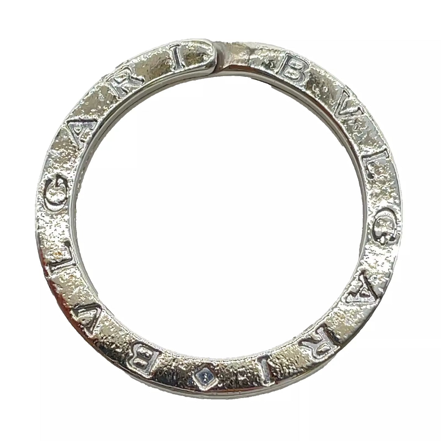 Original/Auth BVLGARI - Halskette Kettenanhänger Schlüsselring - 925 Silber mit Box