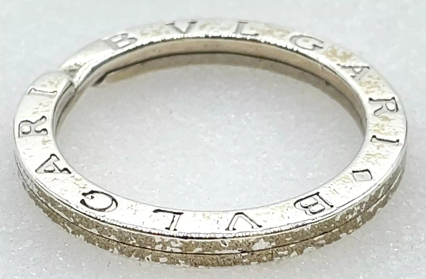 Original/Auth BVLGARI - Halskette Kettenanhänger Schlüsselring - 925 Silber mit Box