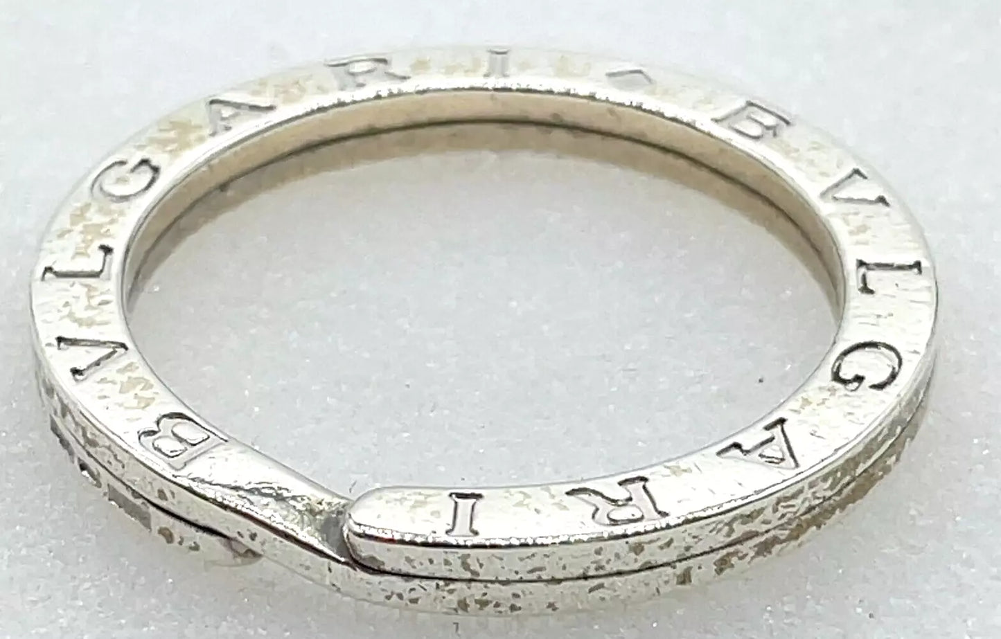 Original/Auth BVLGARI - Halskette Kettenanhänger Schlüsselring - 925 Silber mit Box