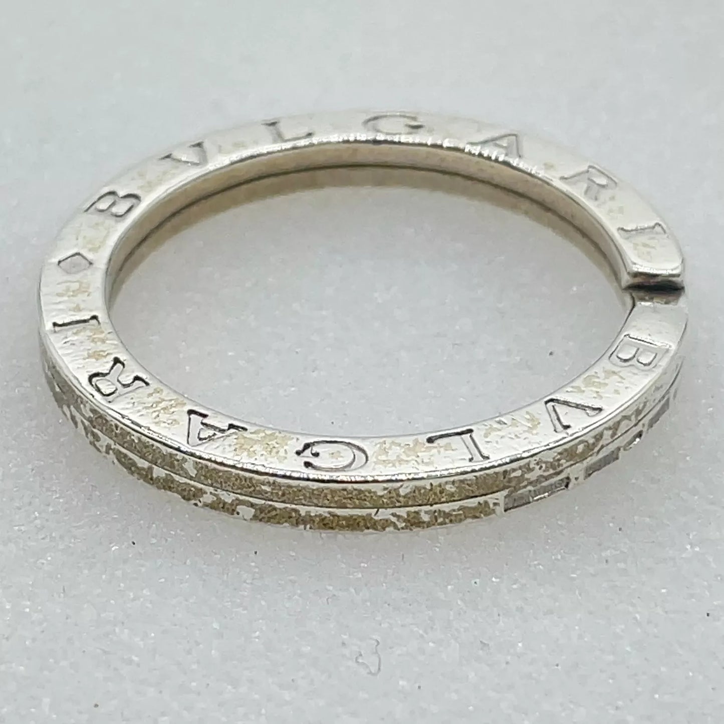 Original/Auth BVLGARI - Halskette Kettenanhänger Schlüsselring - 925 Silber mit Box