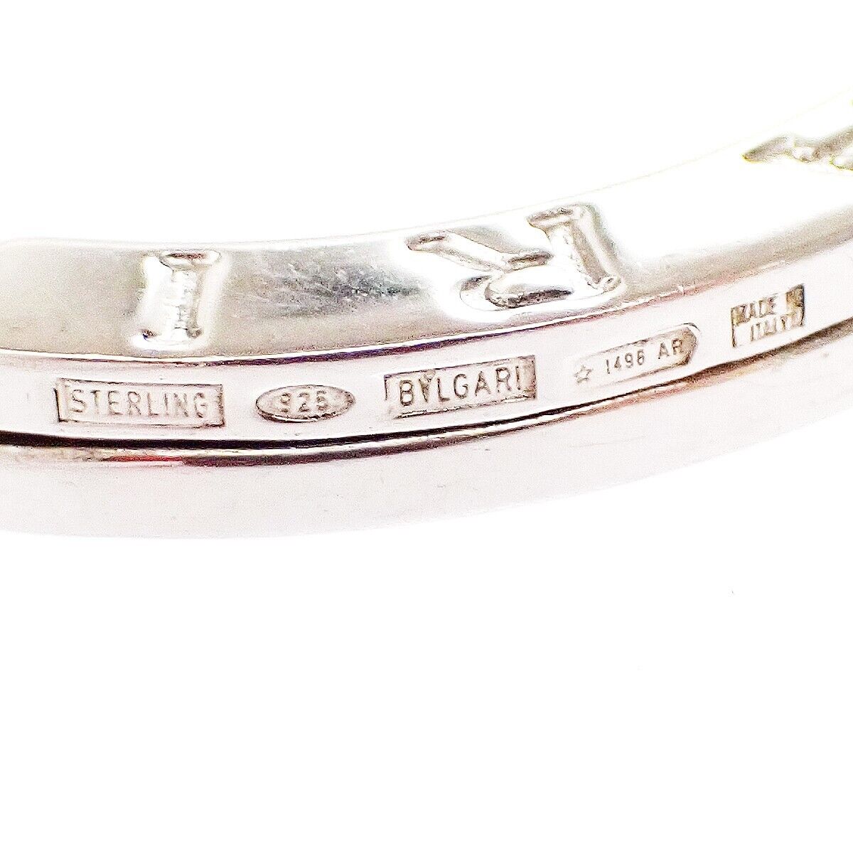 Original/Auth BVLGARI - Halskette Kettenanhänger Schlüsselring - 925 Silber