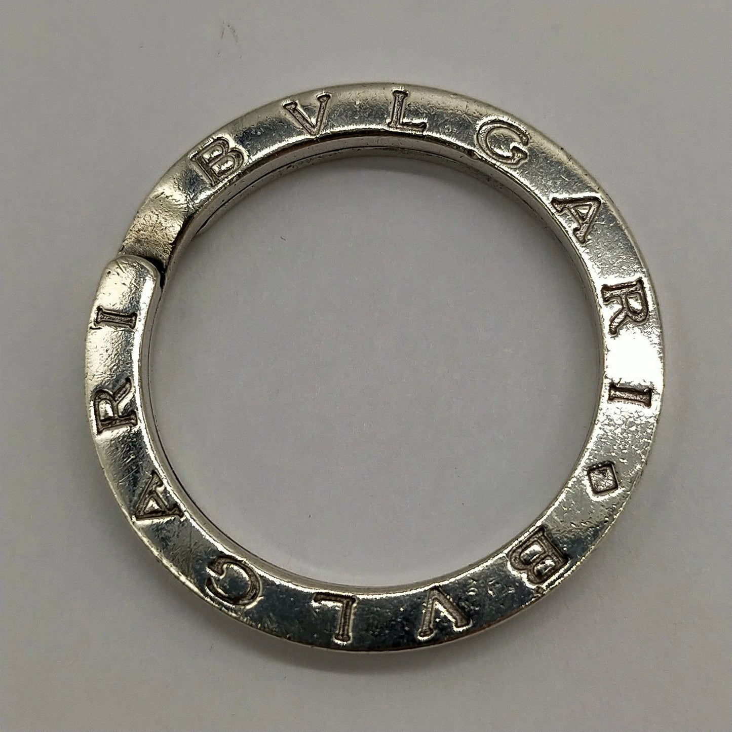 Original/Auth BVLGARI - Halskette Kettenanhänger Schlüsselring - 925 Silber