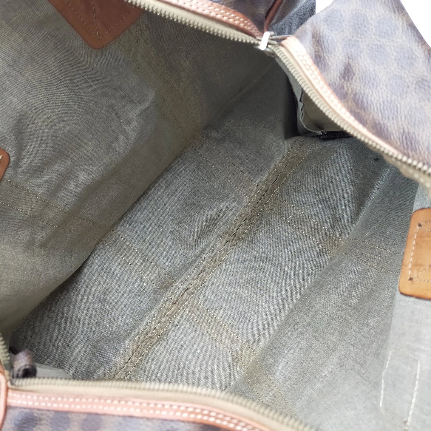 Original/Auth Celine Paris - Macadam Boston Bag - Canvas mit Leder