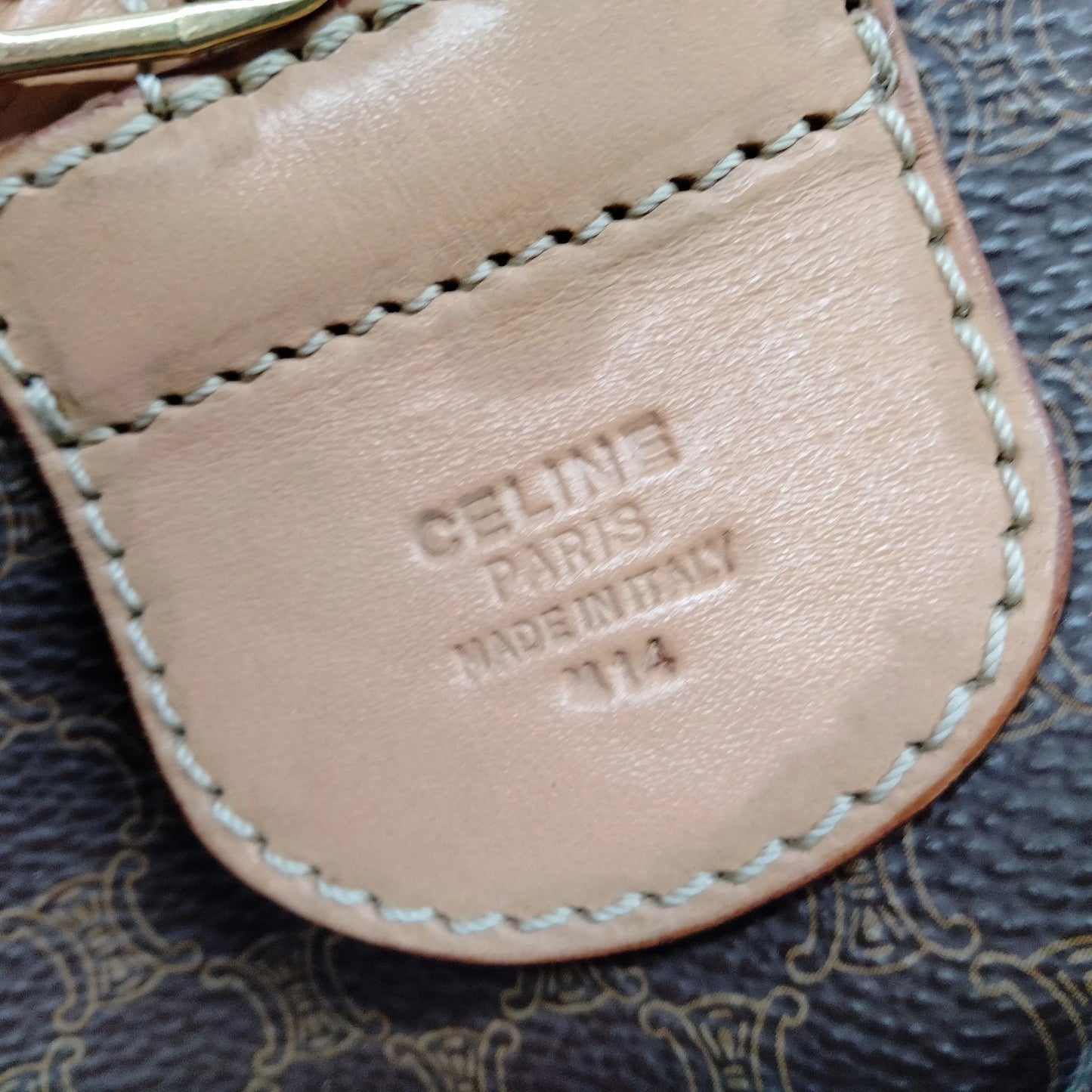 Original/Auth Celine Paris - Macadam Boston Bag - Canvas mit Leder