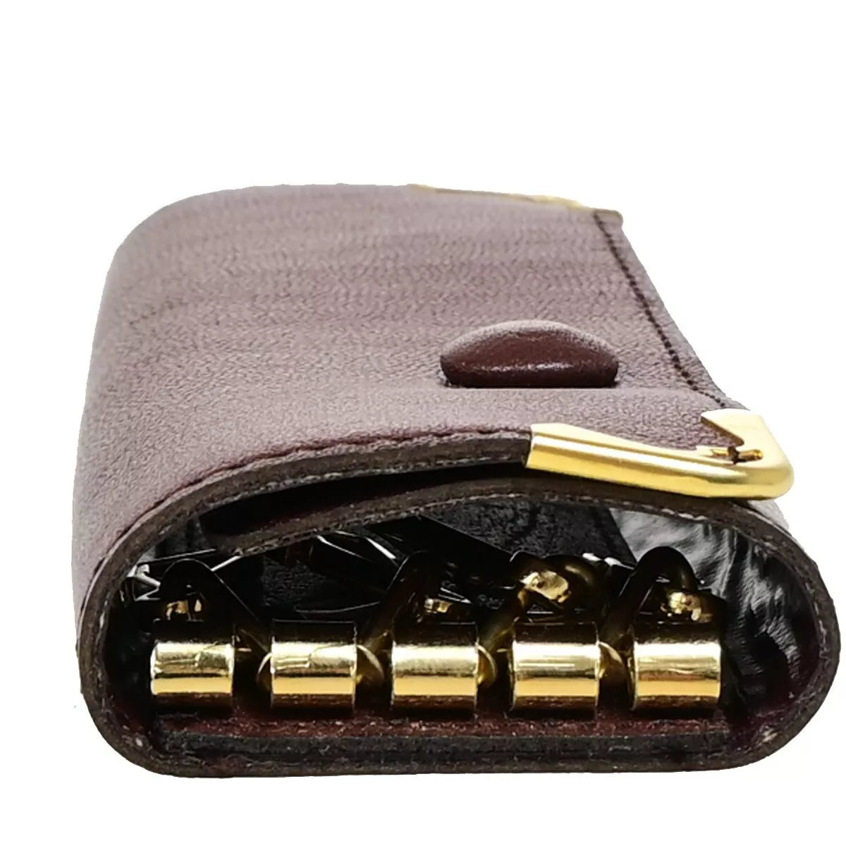 Original/Auth Cartier - Marcello Schlüssel Key Holder 4 - Leder - Burgund