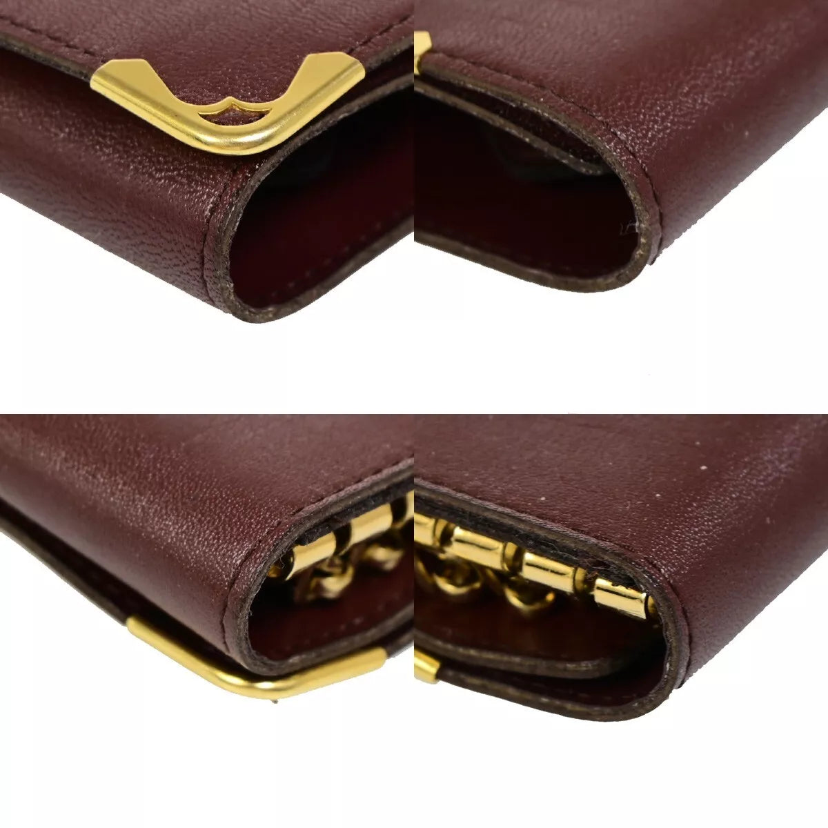 Original/Auth Cartier - Marcello Schlüssel Key Holder 4 - Leder - Burgund