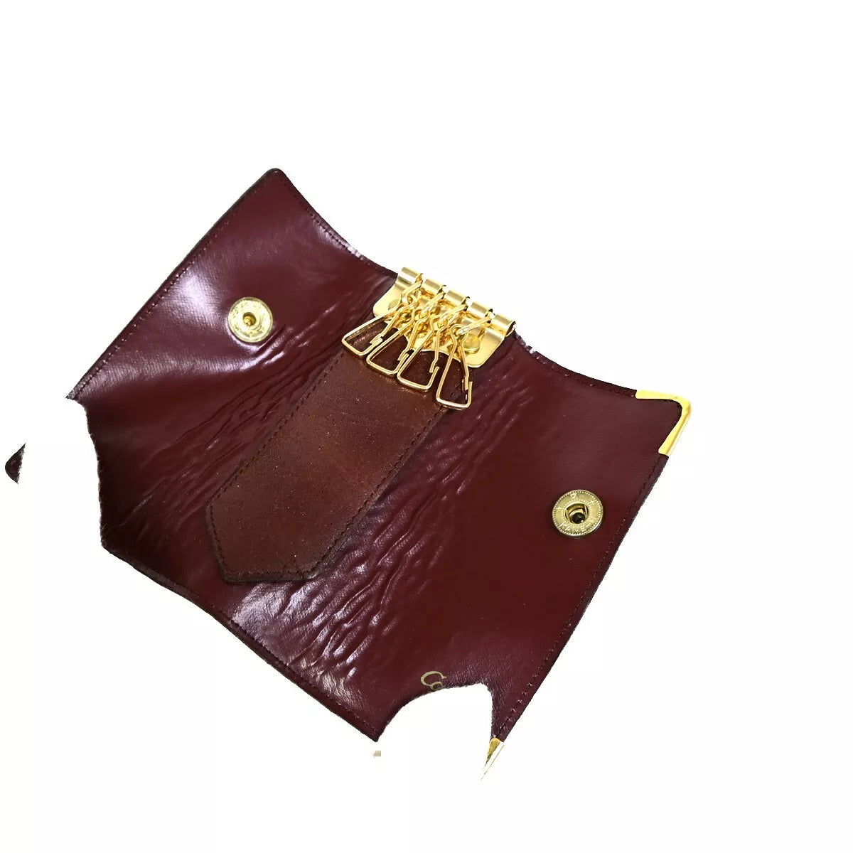 Original/Auth Cartier - Marcello Schlüssel Key Holder 4 - Leder - Burgund
