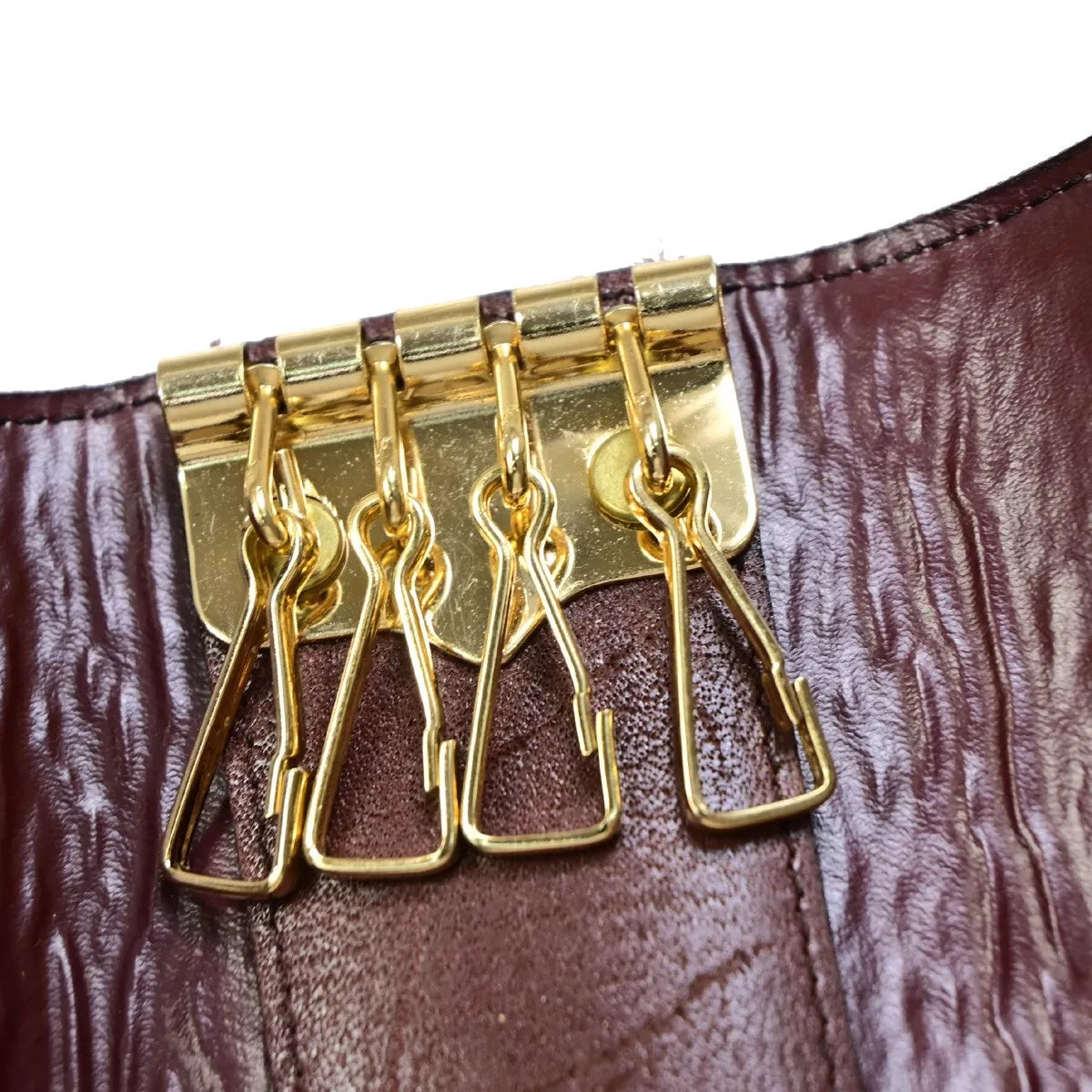 Original/Auth Cartier - Marcello Schlüssel Key Holder 4 - Leder - Burgund