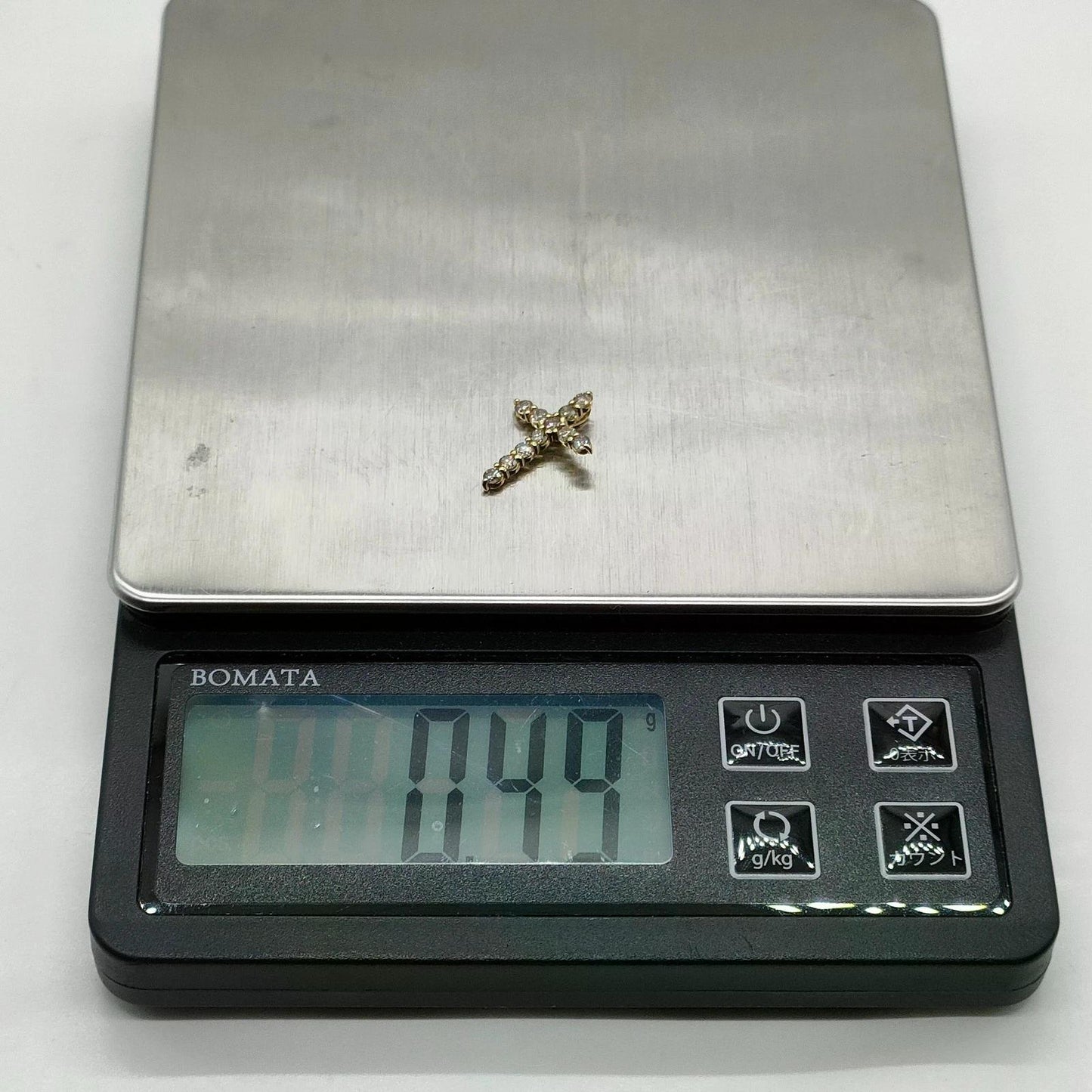 Original/Auth - Anhänger Kreuz - Gold - 18 kt. 750 / 0,50 Ct. Diamanten - 0,49 g