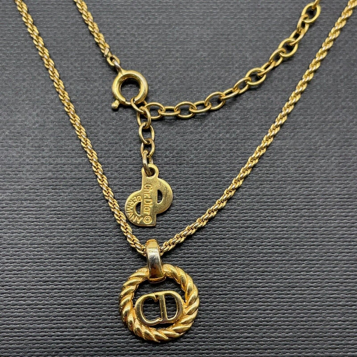 Original/Auth Louis Vuitton - Christian Dior Kette - Vintage - Gold Plating