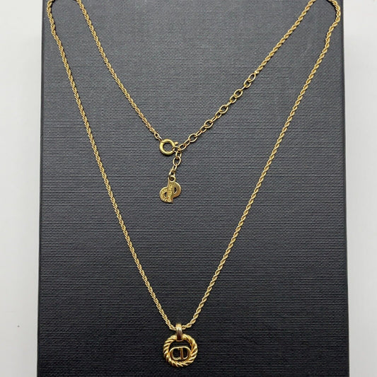 Original/Auth Louis Vuitton - Christian Dior Kette - Vintage - Gold Plating