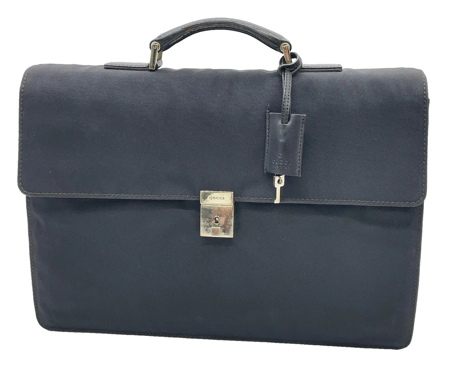 Original/Auth Gucci - Aktentasche / Document Case - Nylon/Leder - Schwarz