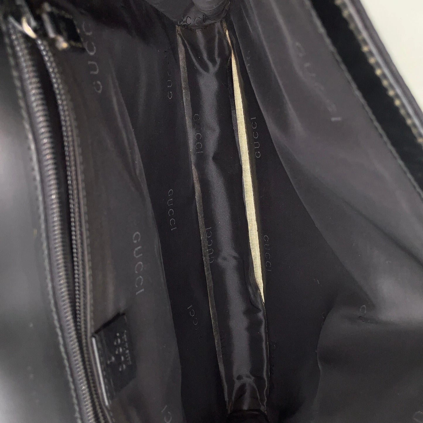 Original/Auth Gucci - Aktentasche / Document Case - Nylon/Leder - Schwarz