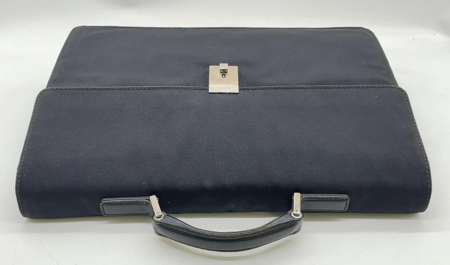 Original/Auth Gucci - Aktentasche / Document Case - Nylon/Leder - Schwarz