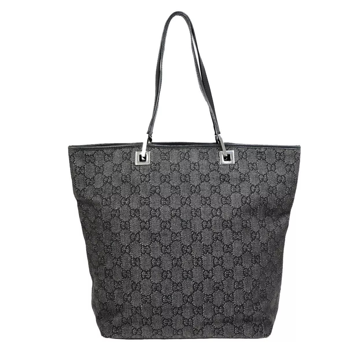 Original/Auth Gucci - Tote Bag Schultertasche - Klassisch - GG Canvas Schwarz