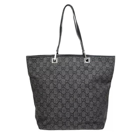 Original/Auth Gucci - Tote Bag Schultertasche - Klassisch - GG Canvas Schwarz