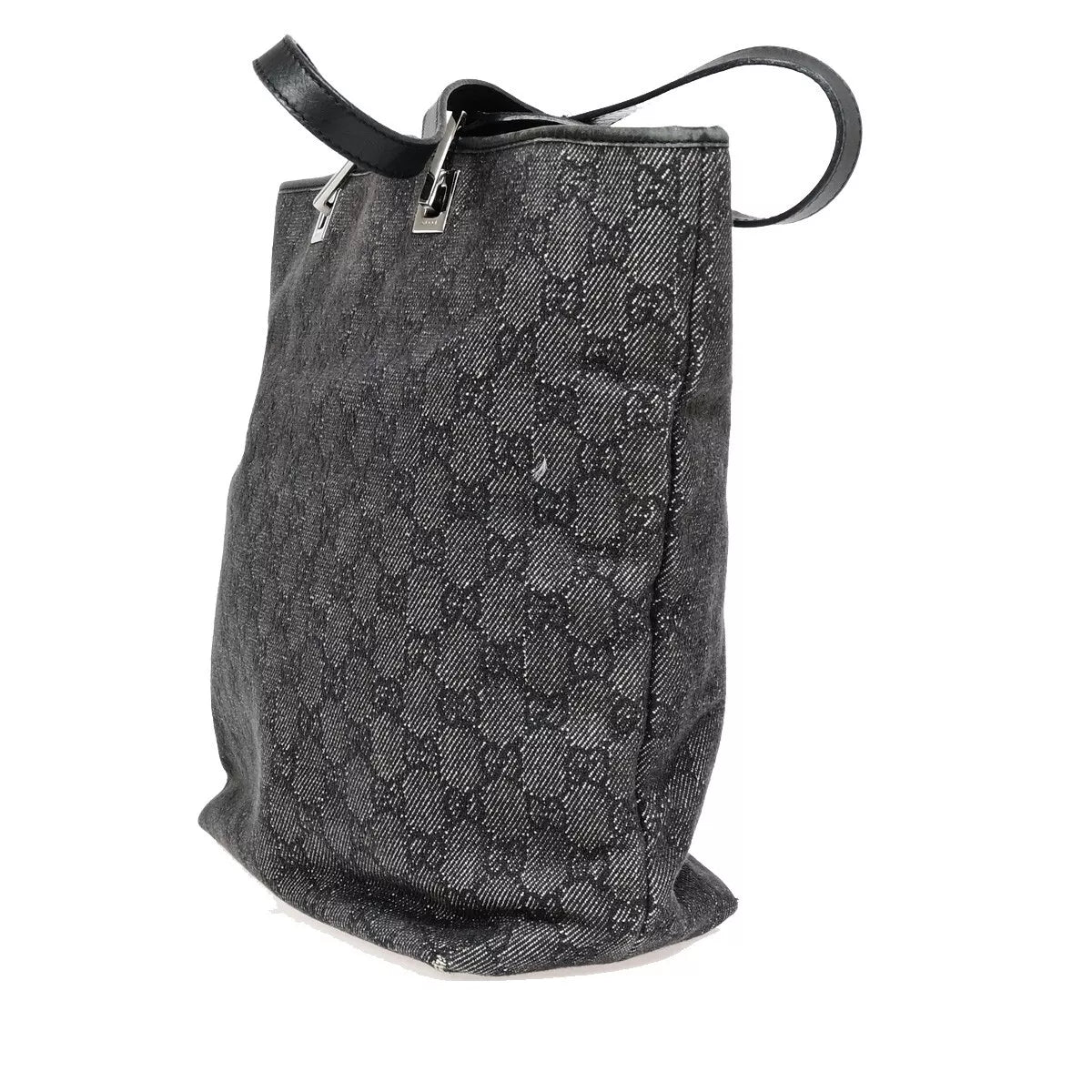 Original/Auth Gucci - Tote Bag Schultertasche - Klassisch - GG Canvas Schwarz