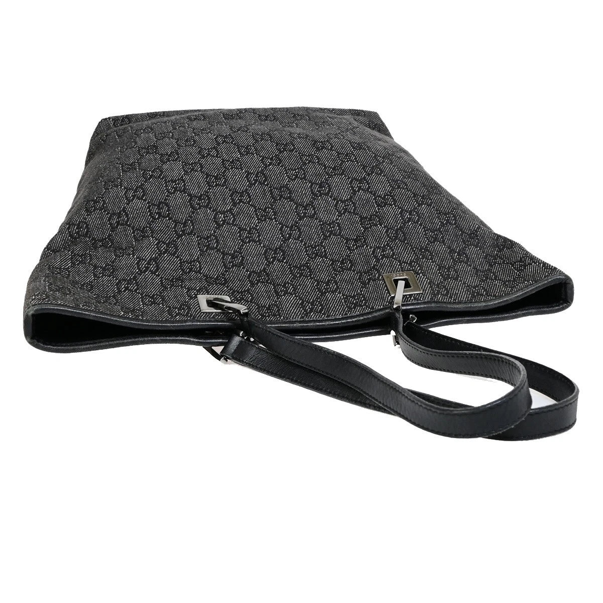Original/Auth Gucci - Tote Bag Schultertasche - Klassisch - GG Canvas Schwarz