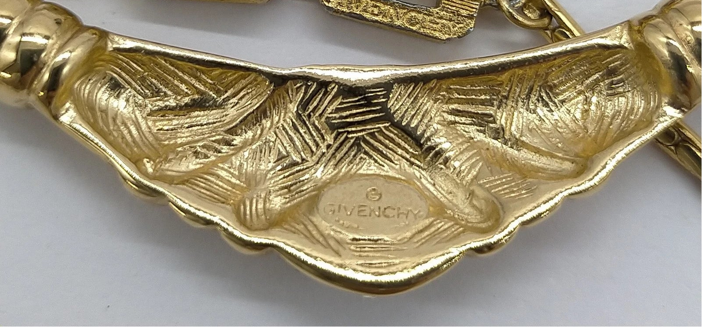 Original/Auth Givenchy - Halskette mit Anhänger Logo G Vintage - 42 cm