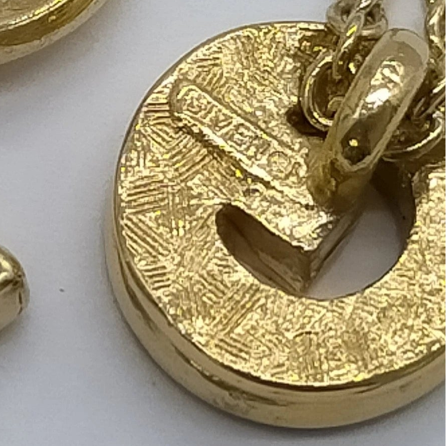 Original/Auth Givenchy - Halskette mit Anhänger Logo G Vintage - 40 cm