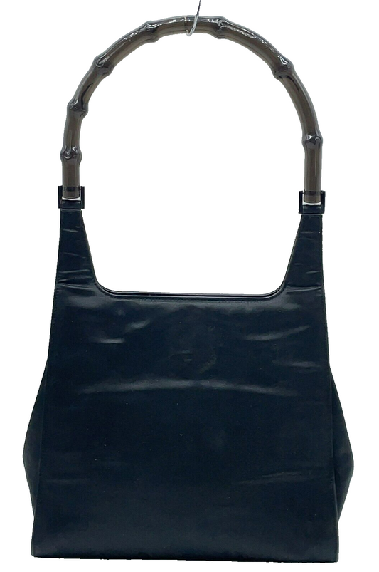 Original/Auth Gucci - Party Bag Handtasche - Klassisch - Satin Bambus - Schwarz