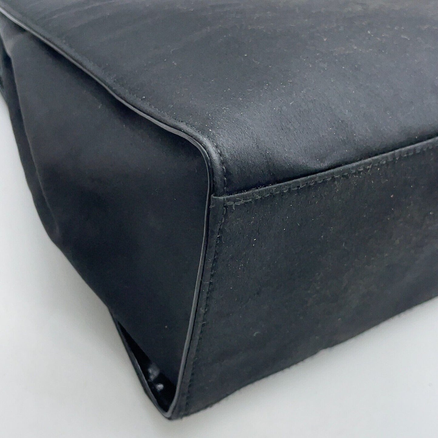 Original/Auth Gucci - Party Bag Handtasche - Klassisch - Satin Bambus - Schwarz